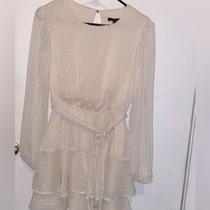 White Cream Formal Dress